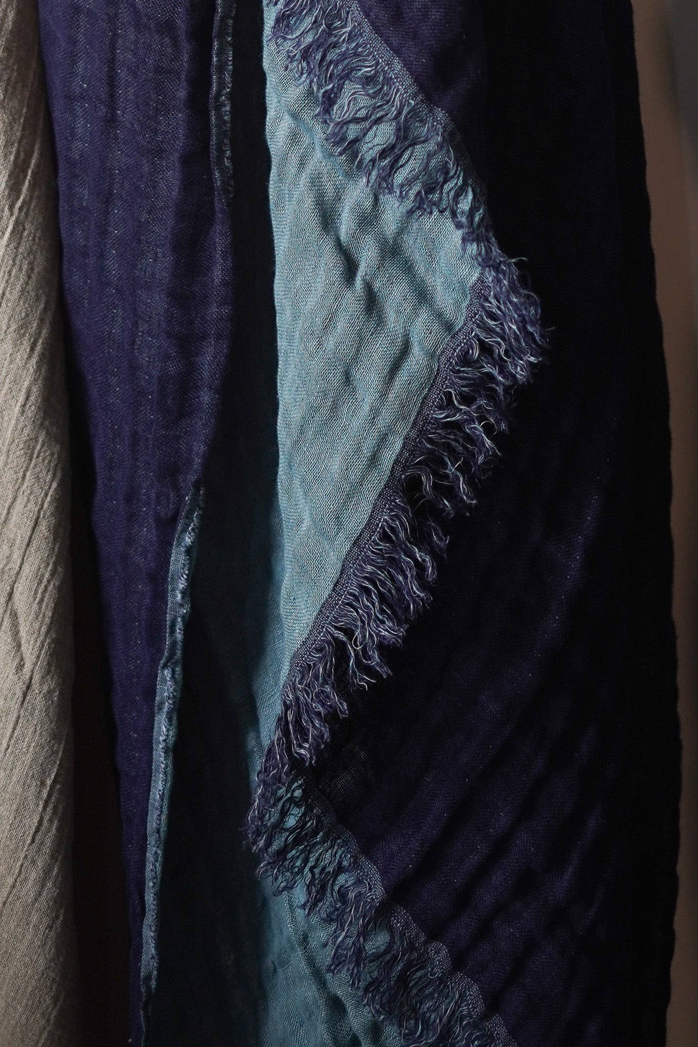 Two Toned Blanket - European Linen