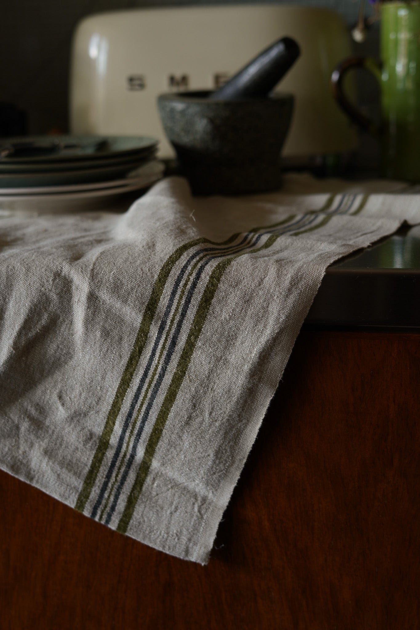 Tea Towel - Thick Melange Woven Linen