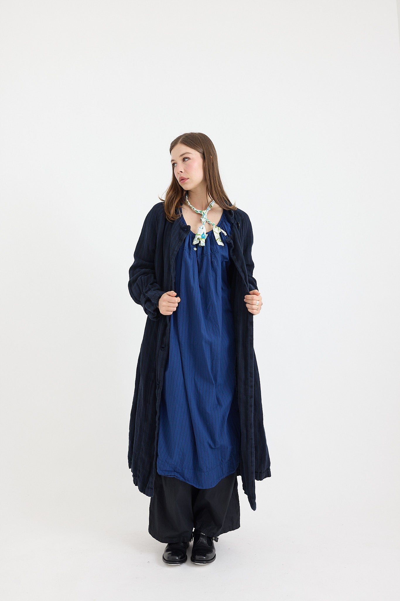 1915 Unisex Duster - Linen Twill Stripe