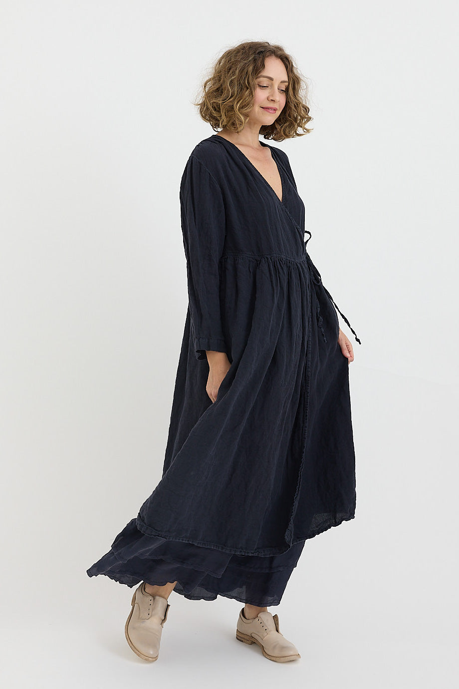 Amelie Wrap Dress - Lightweight Linen