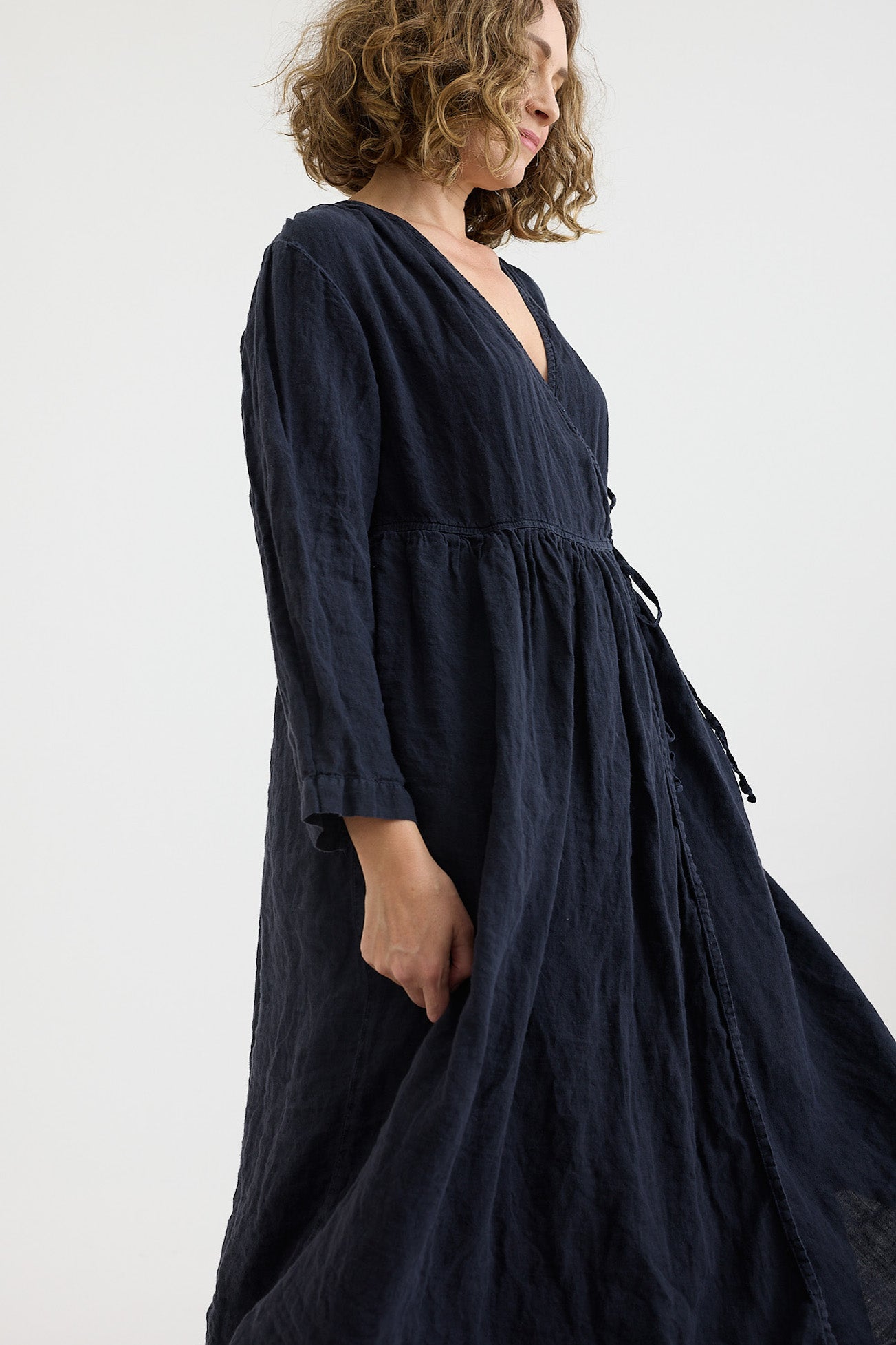 Amelie Wrap Dress - Lightweight Linen