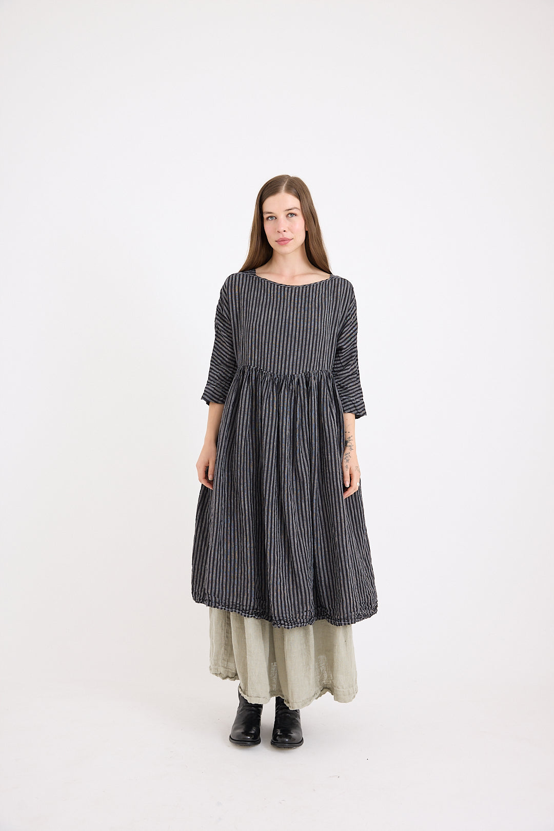 Boating Dress - Light Weight Stripe Linen