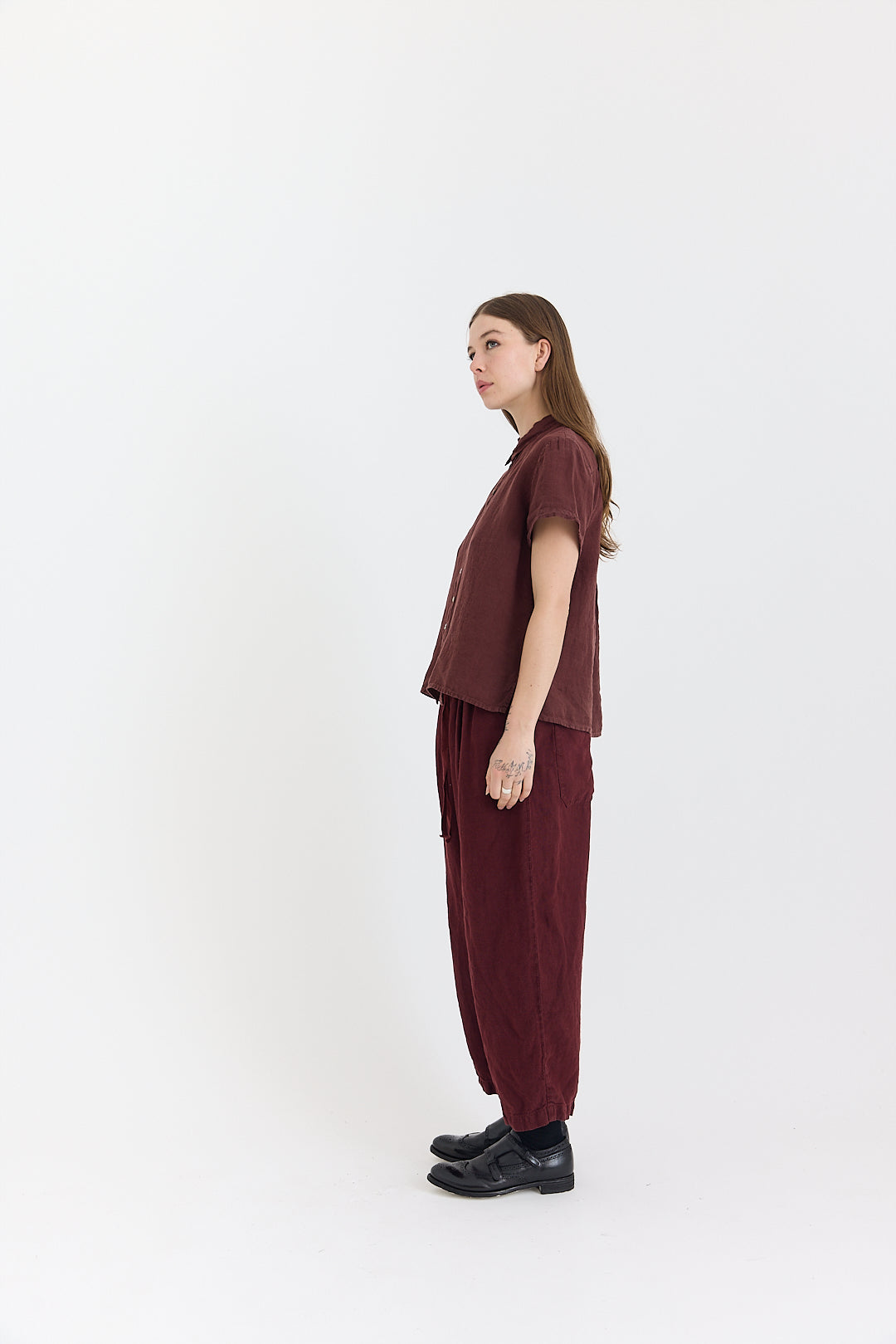 Bruce Drawstring Pant - Mid Weight Linen