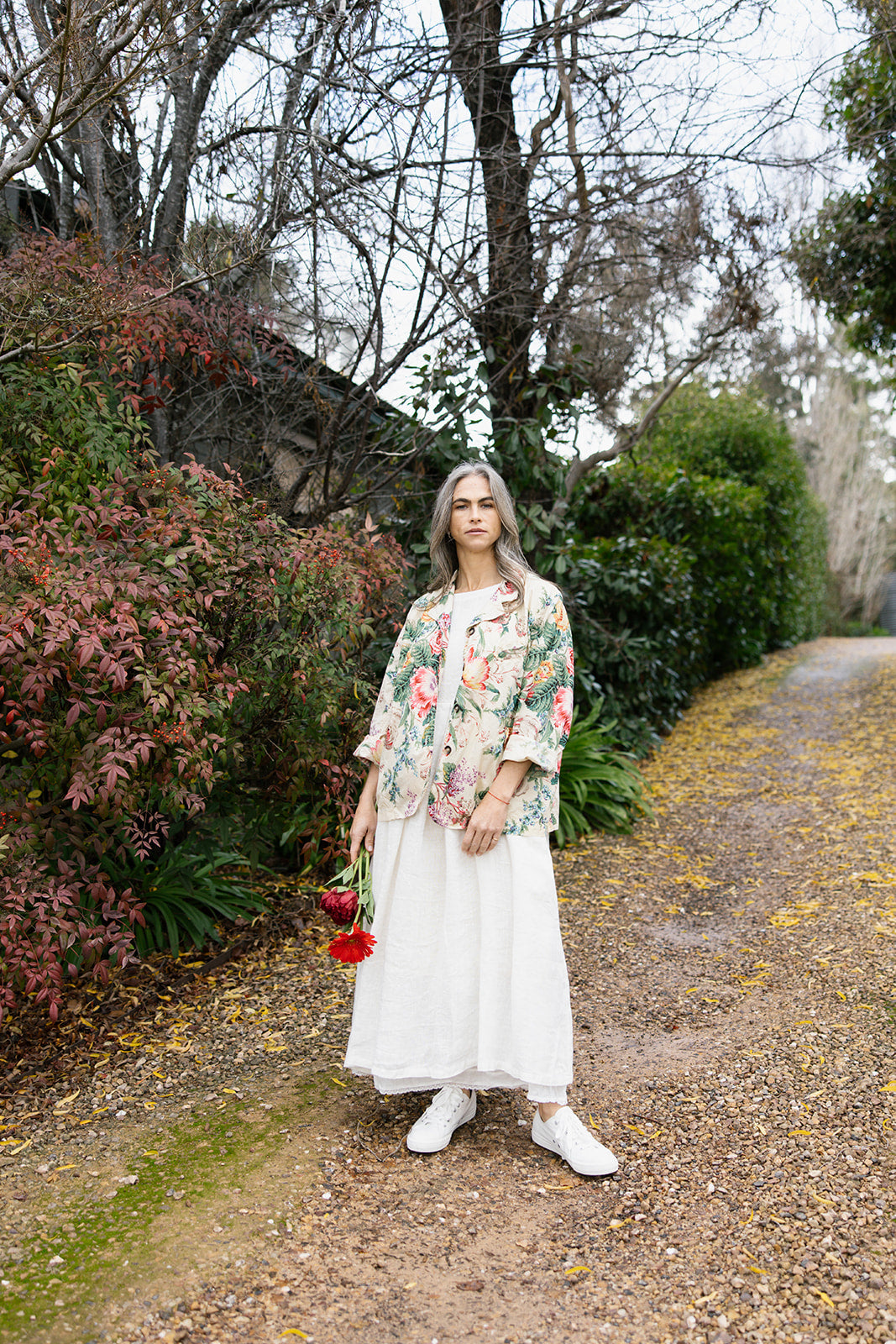 Lucille Sleeveless Dress in Rustic Gauze Linen