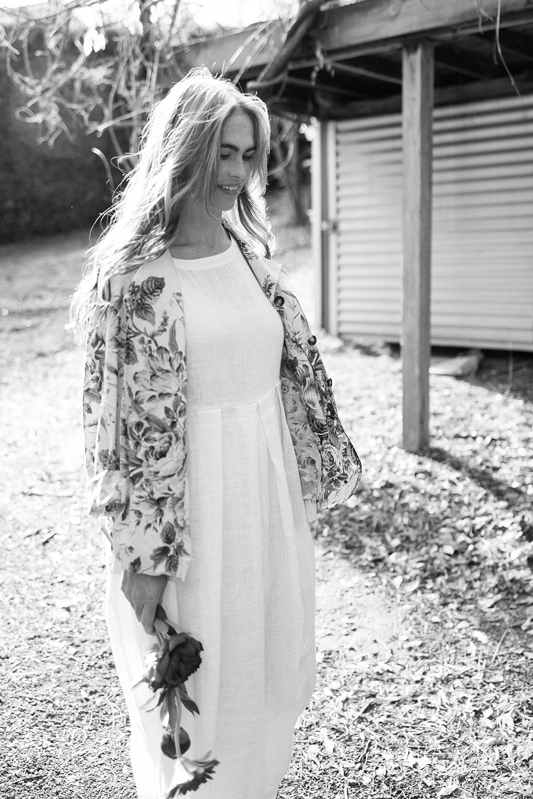 Lucille Sleeveless Dress in Rustic Gauze Linen