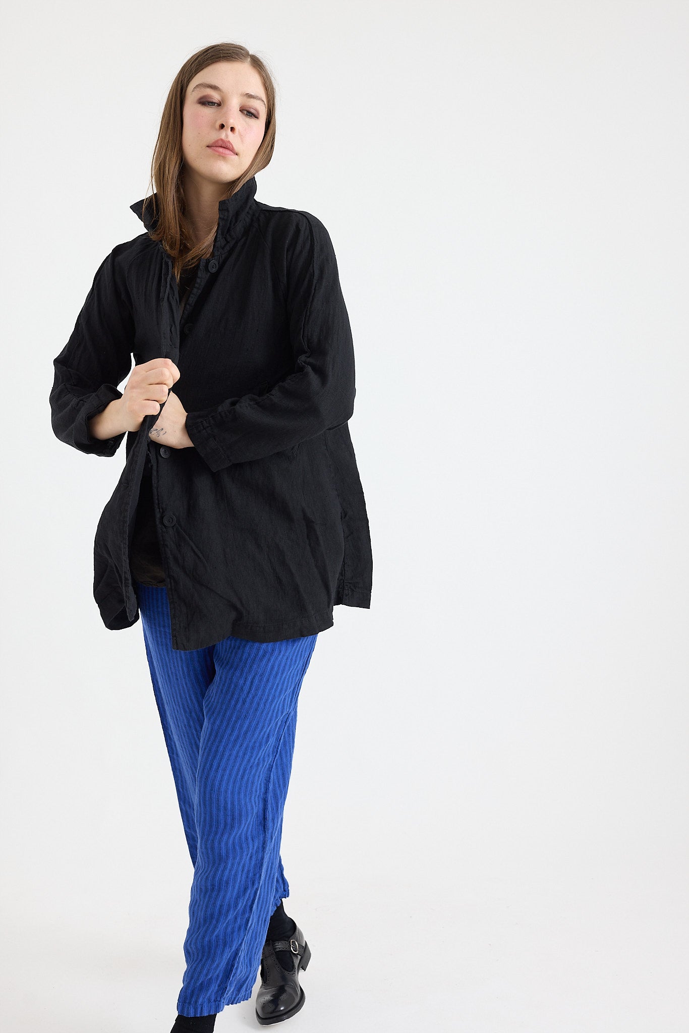Garden Relaxed Coat - Light Natural Linen