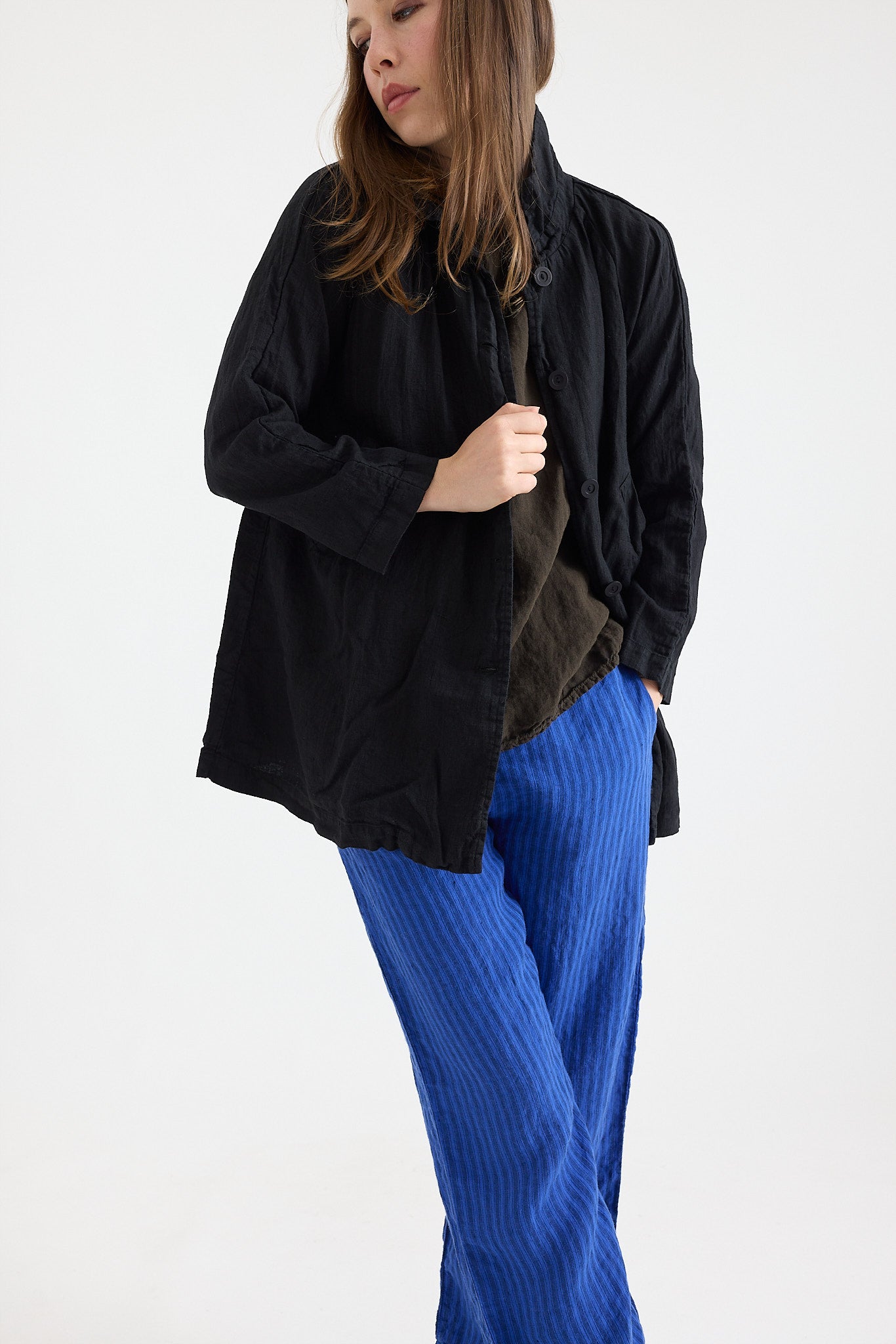 Garden Relaxed Coat - Light Natural Linen