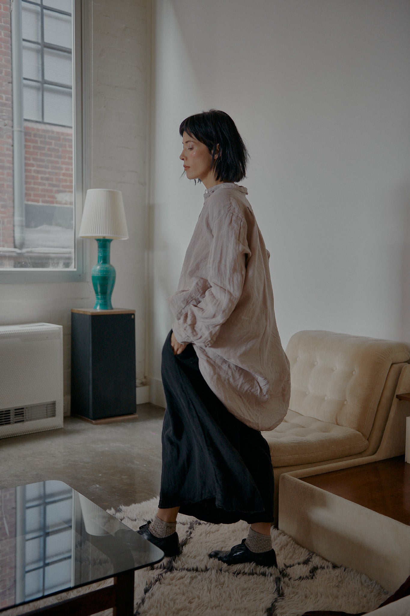 Genevieve Cropped Pant - Linen