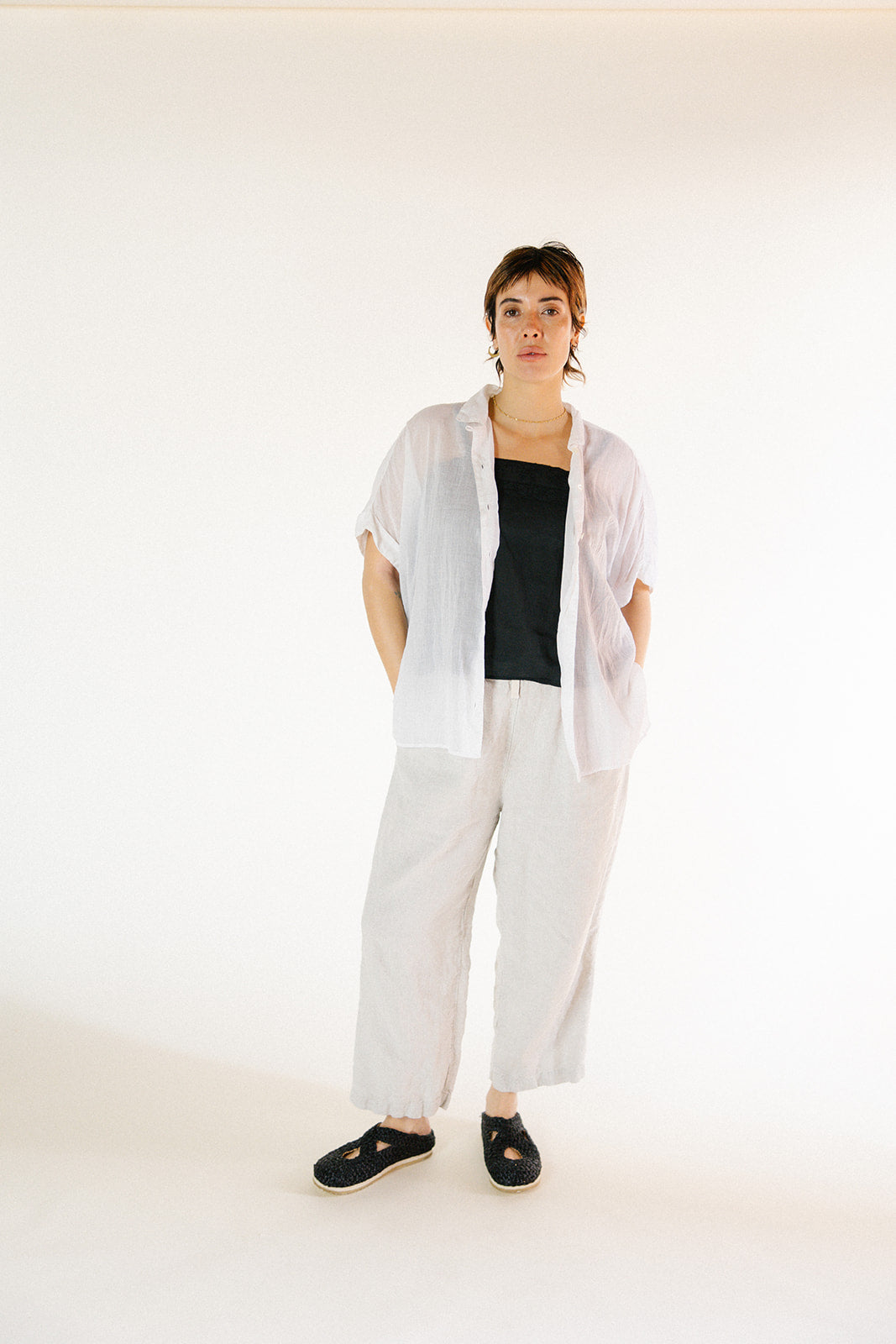 Bruce Drawstring Pant -  Mid weight Linen