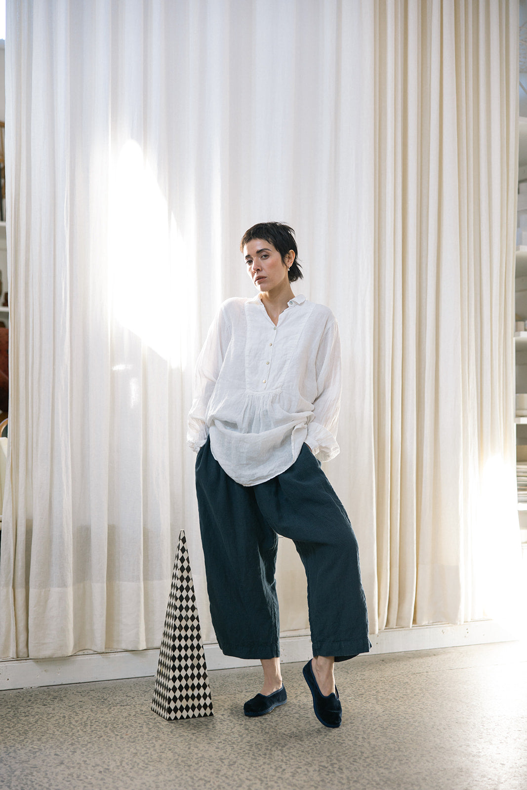 Francoise French Shirt - Light Linen