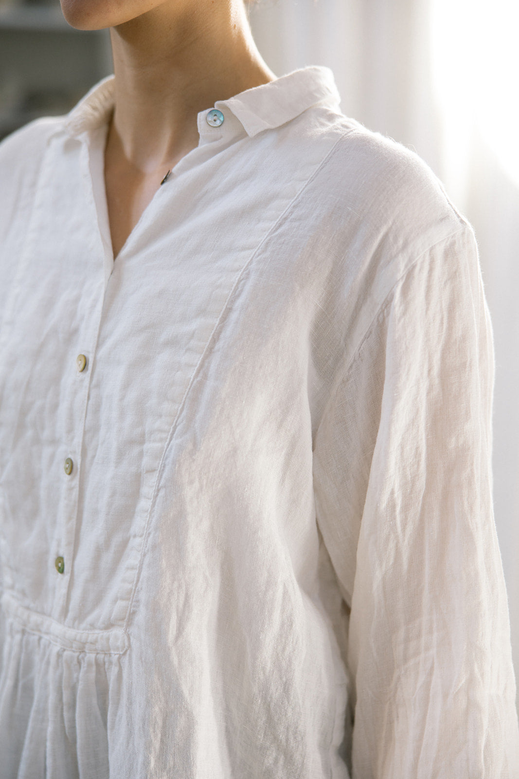 Francoise French Shirt - Light Linen