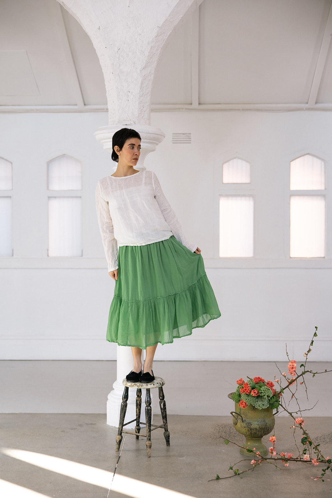 Milly Tiered Skirt - Cotton Voile