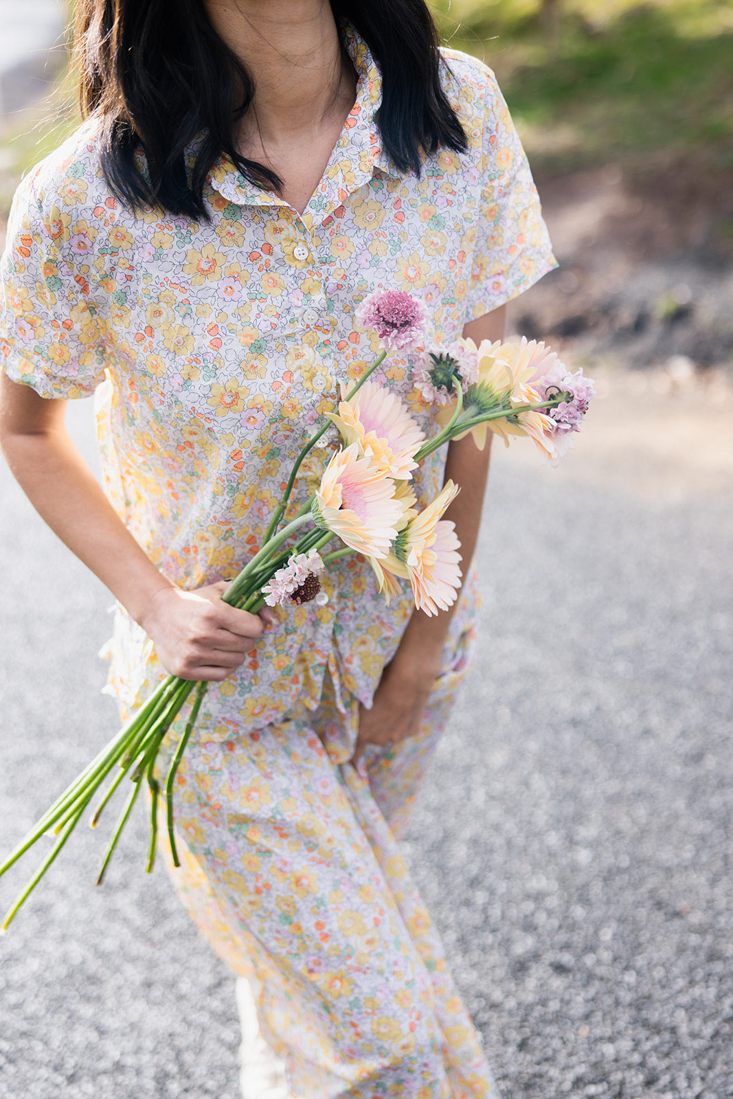 Cliff Shirt - Liberty Of London Tana Lawn Cotton - Yellow Betsy Metta Exclusive