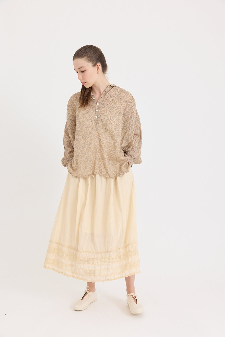 Harper Skirt in Cotton Voile and Lace