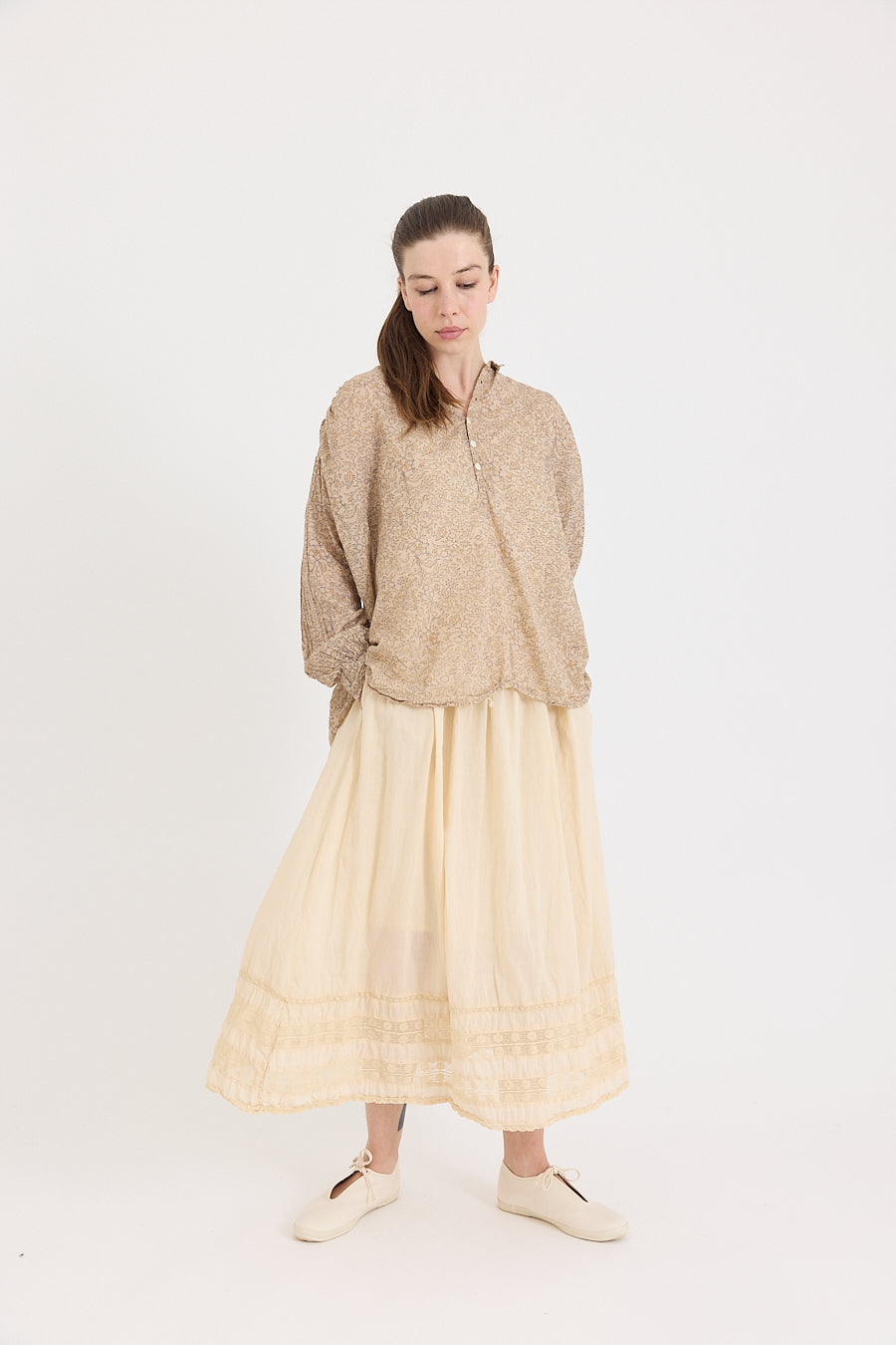 Hill Blouse in Ginza Print Cotton Voile