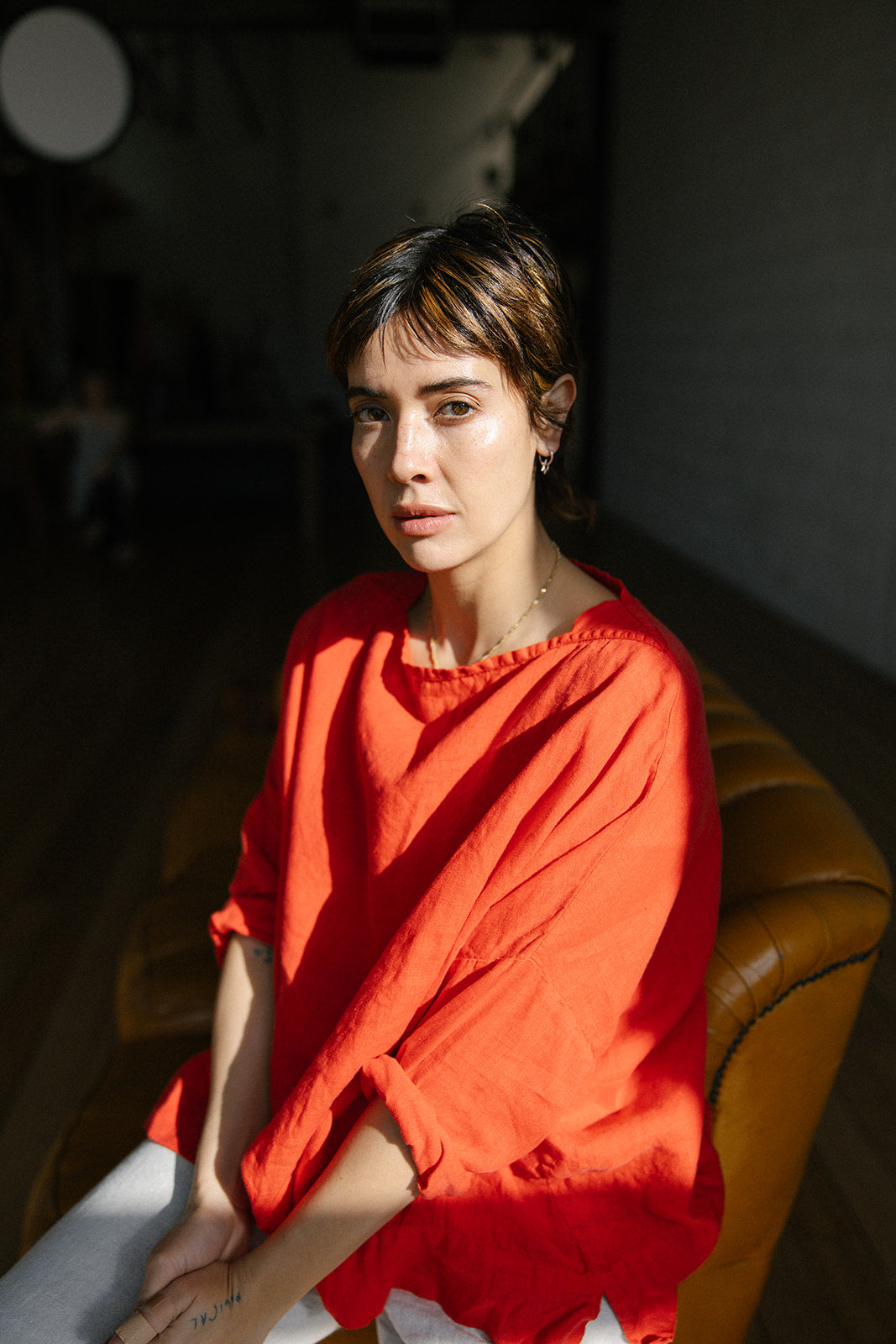 Sailor Boxy Top - Light Linen