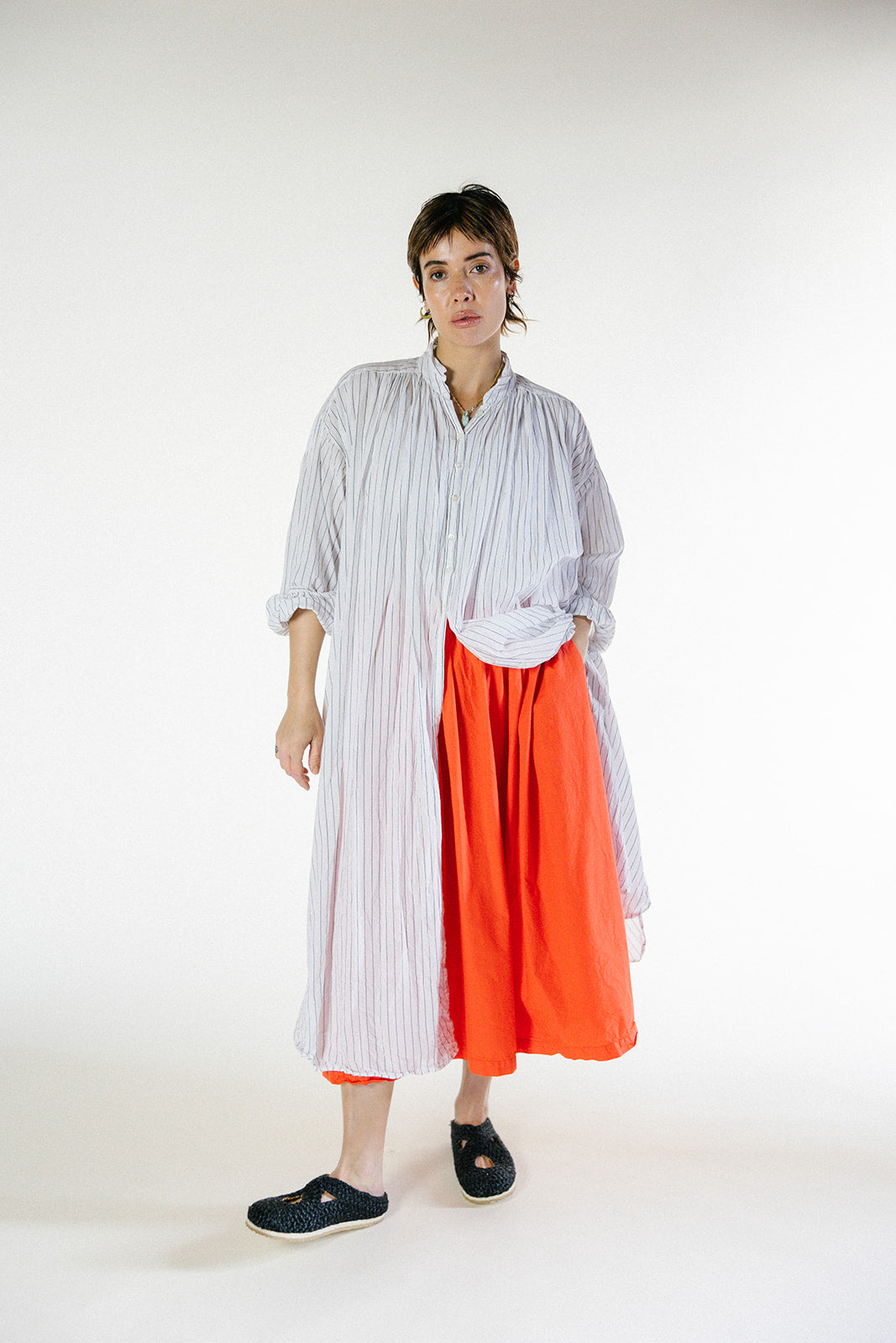 Bernadette Dress - Olive Check Cotton Voile
