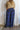 Chisato Wide Leg Pant in Blue Tartan Check Mid-weight Linen