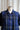 Pippi Short Sleeve Blouse in Blue Tartan Check Linen