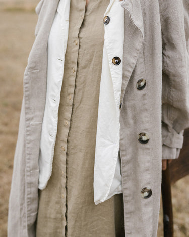 1915 Unisex Duster Jacket in Soft Heavyweight Linen – Metta Melbourne