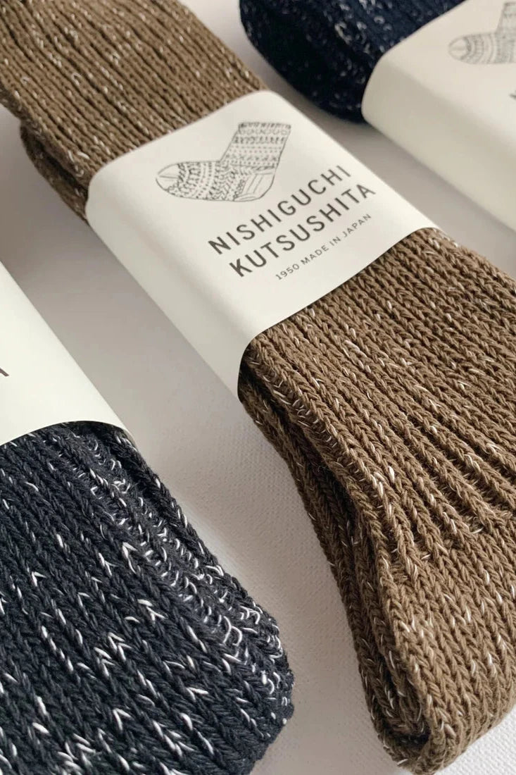 Nishiguchi Kutsushita: Boston Hemp Cotton Socks