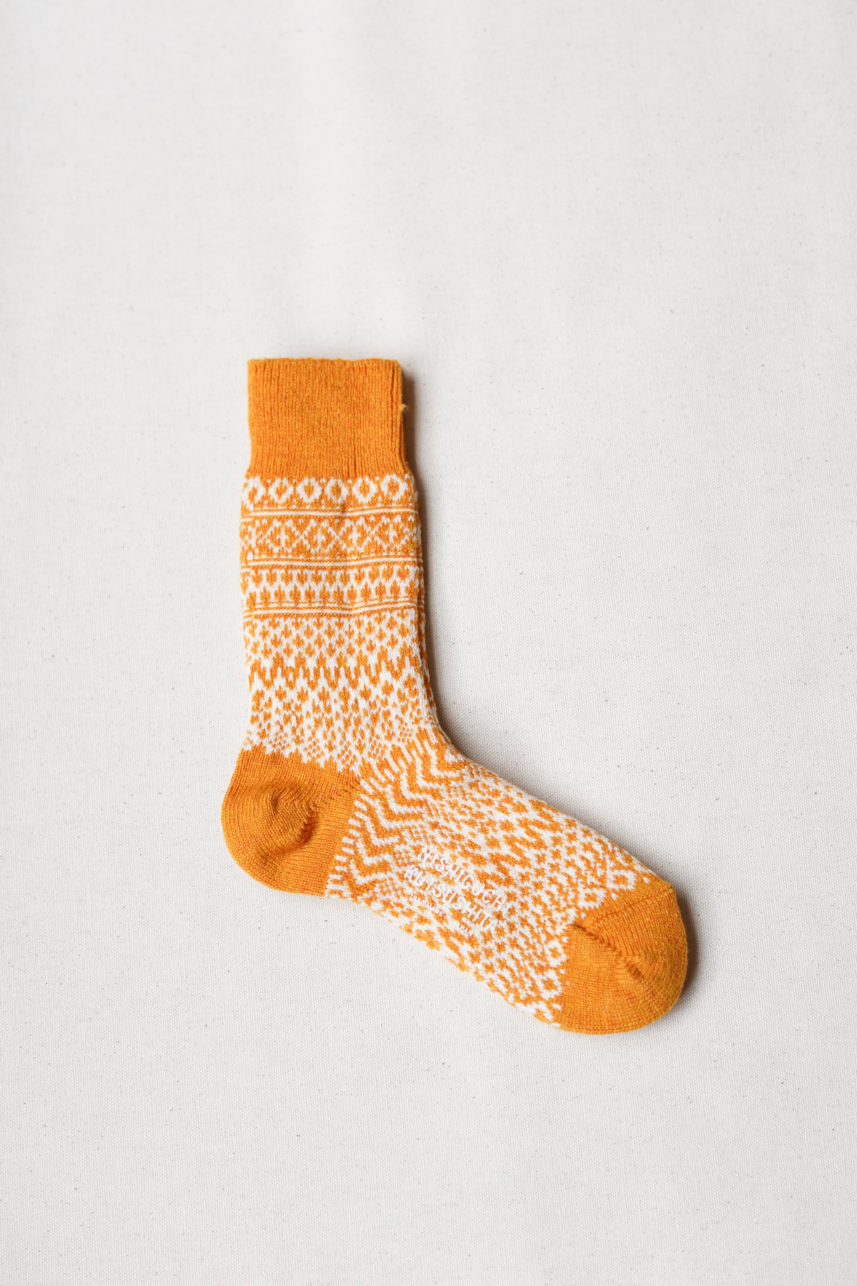 Nishiguchi_Kutsushita_Oslo_Socks_Lantern_Orange