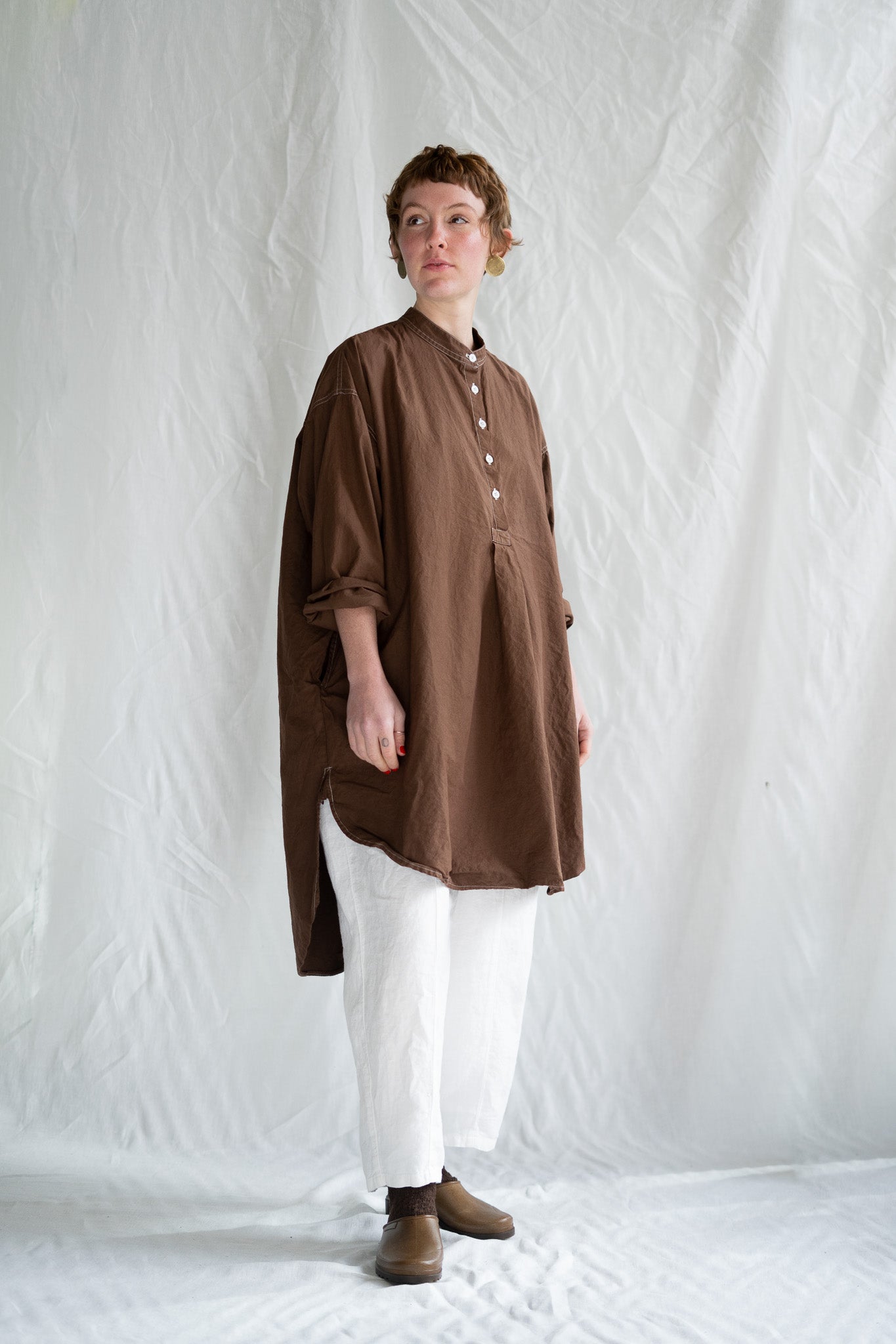 Frankie Peg Pant with Zipper - Mid Weight Linen