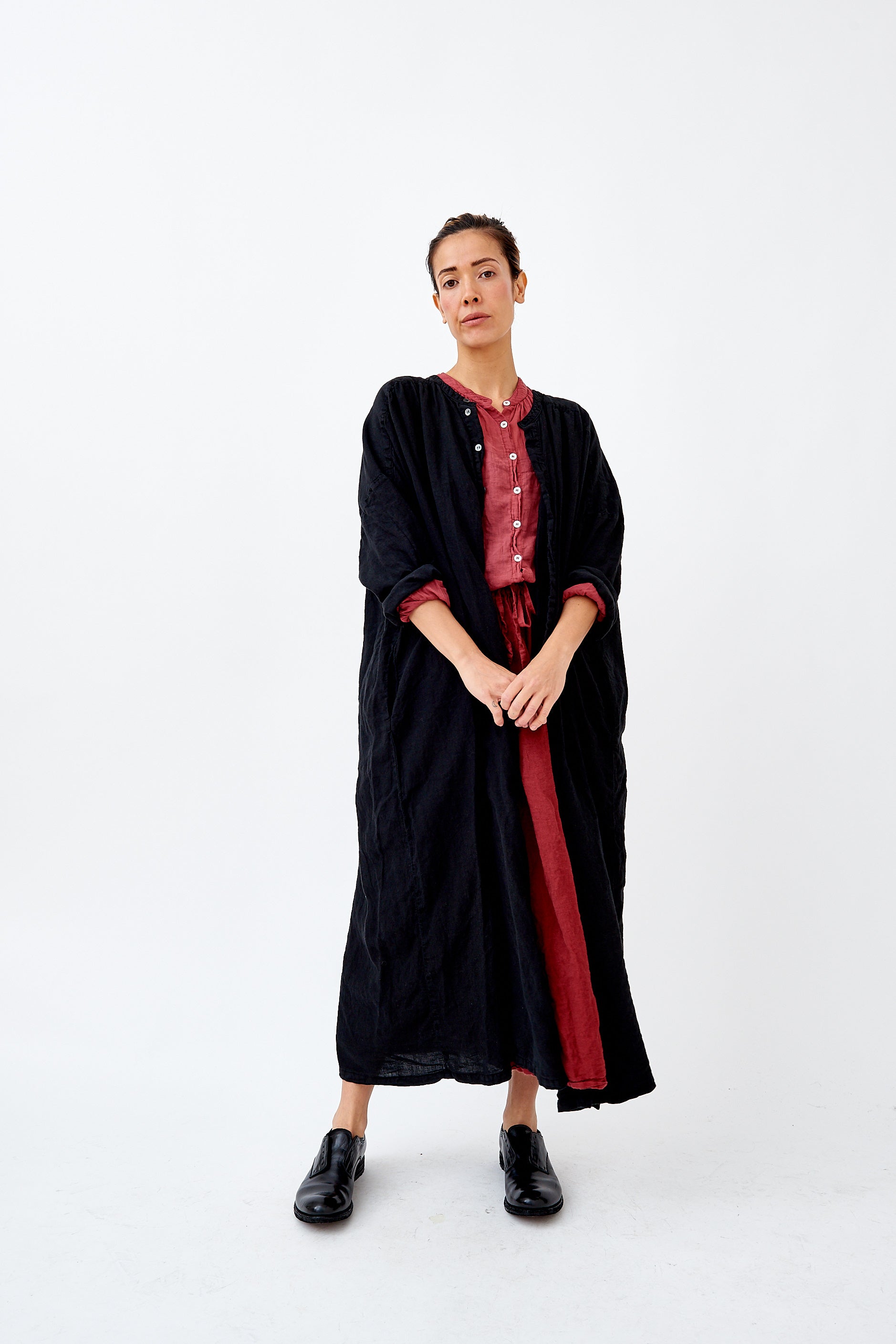 Poet's Shirt Dress - Light Linen