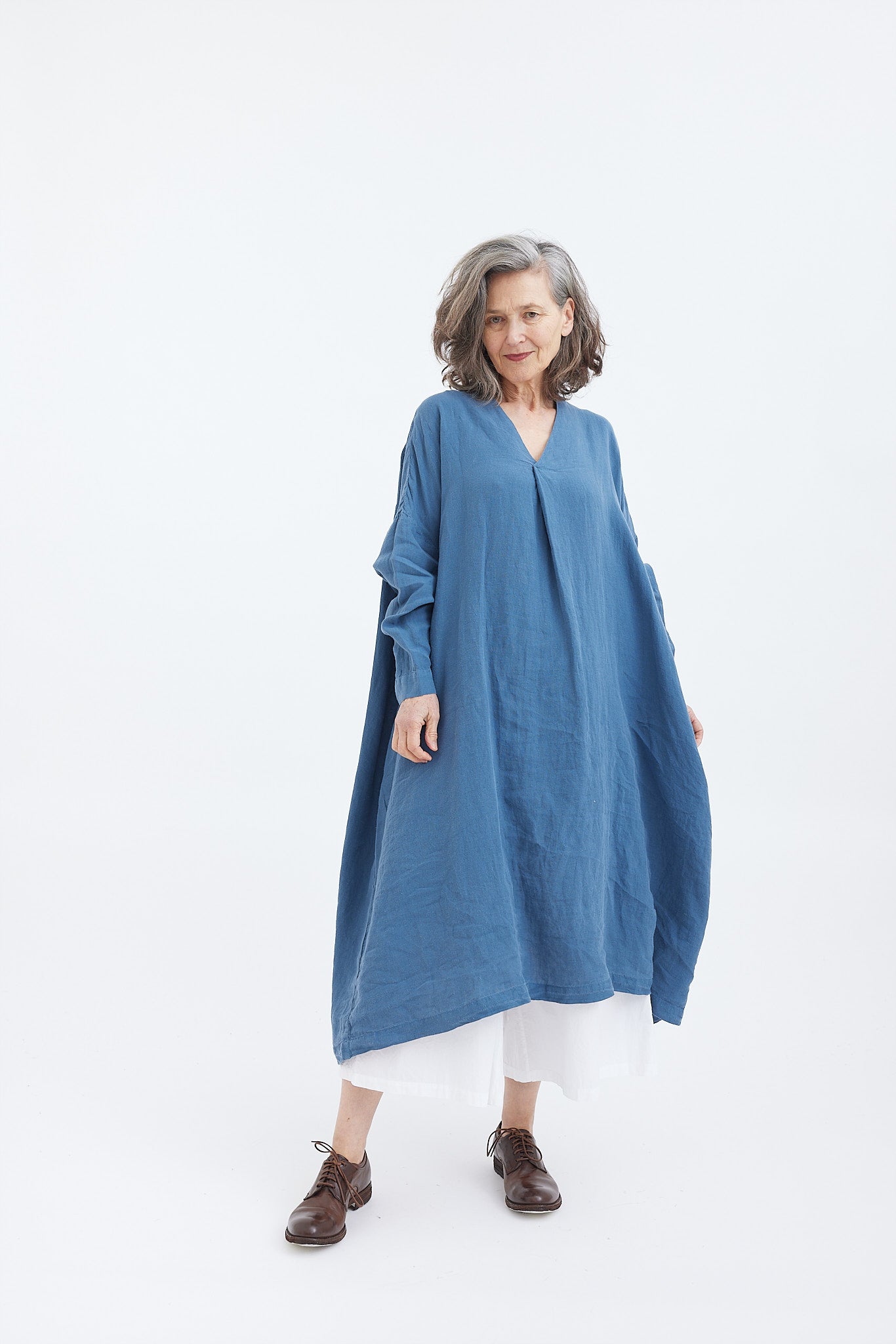 Ottilie V-Neck Dress - Linen