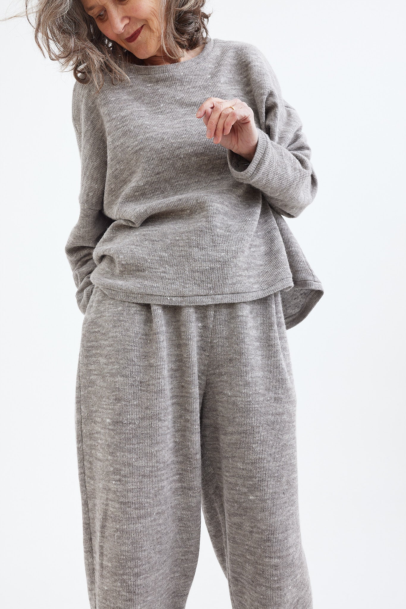 Slouch Pant - Double Natural Knit