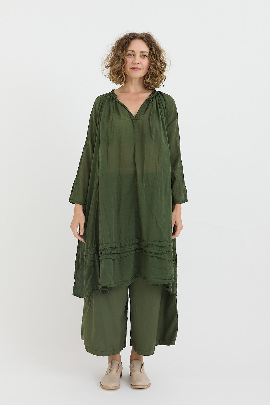 Tansy Raglan Sleeve Dress - Cotton Voile