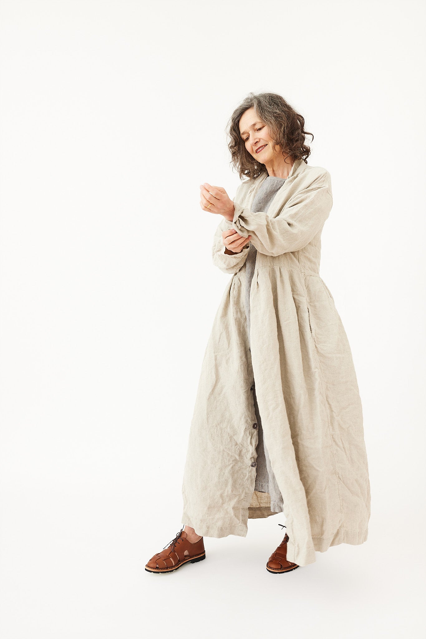 Grace Coat Dress - Natural Linen